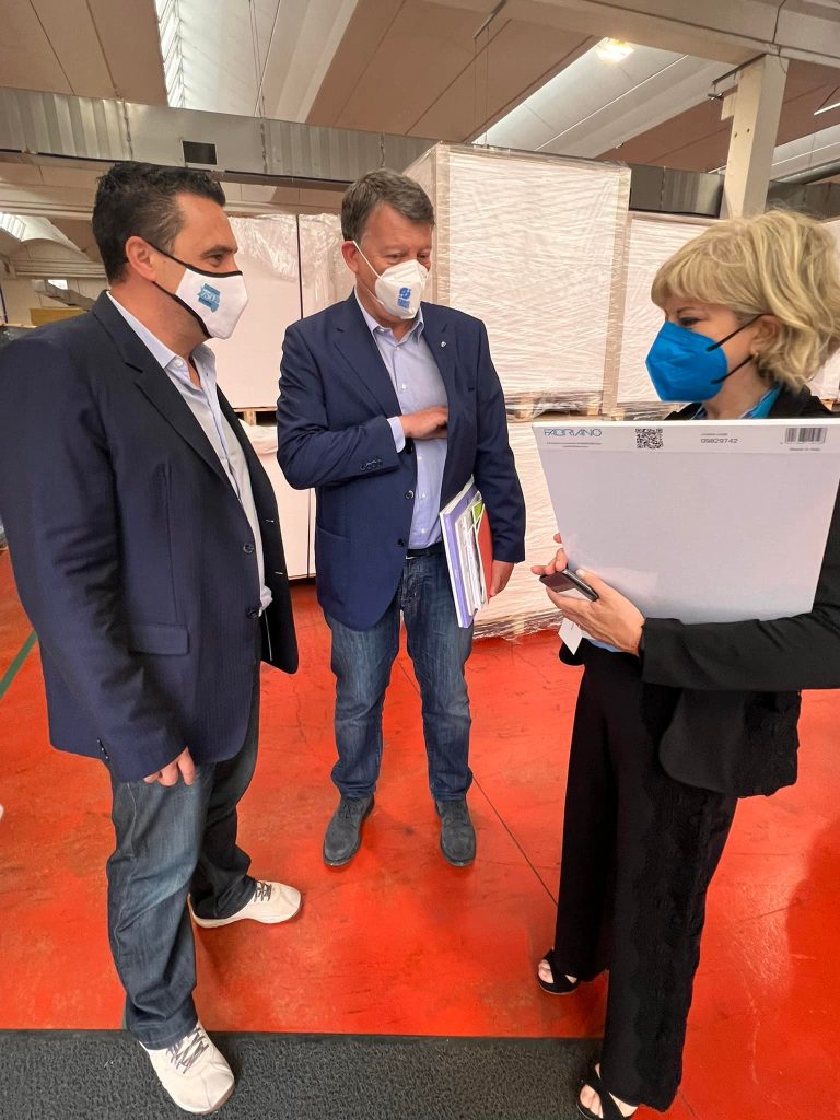 Pierpaolo Bombardieri in visita a Cartiere Fabriano