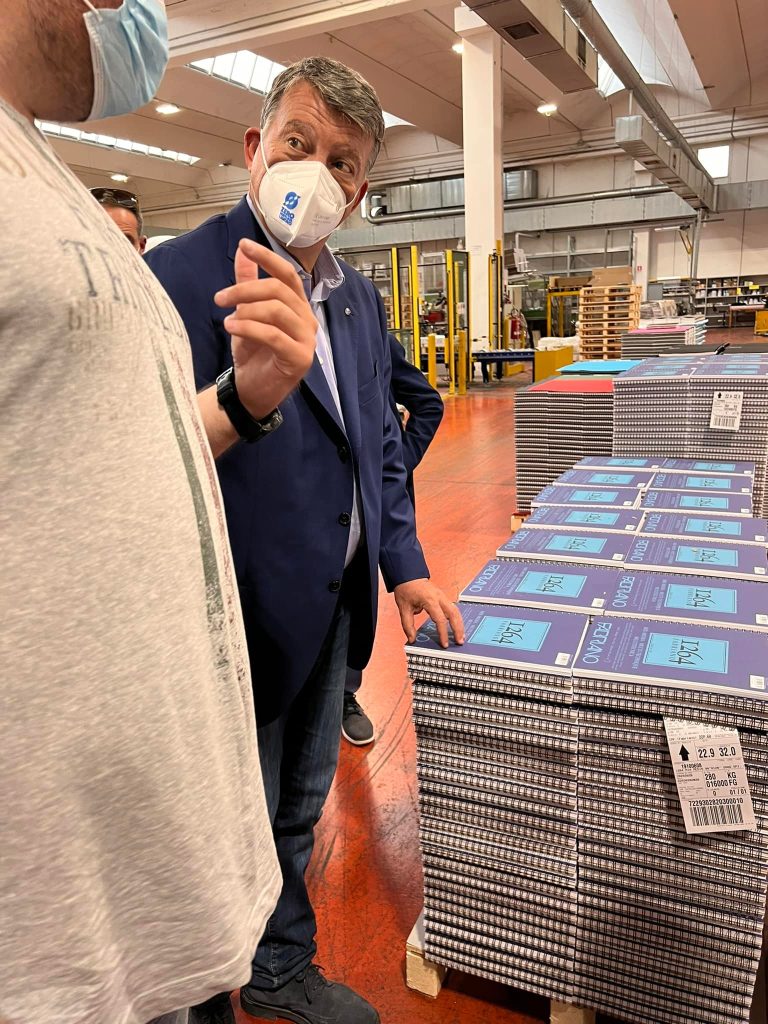 Pierpaolo Bombardieri in visita a Cartiere Fabriano