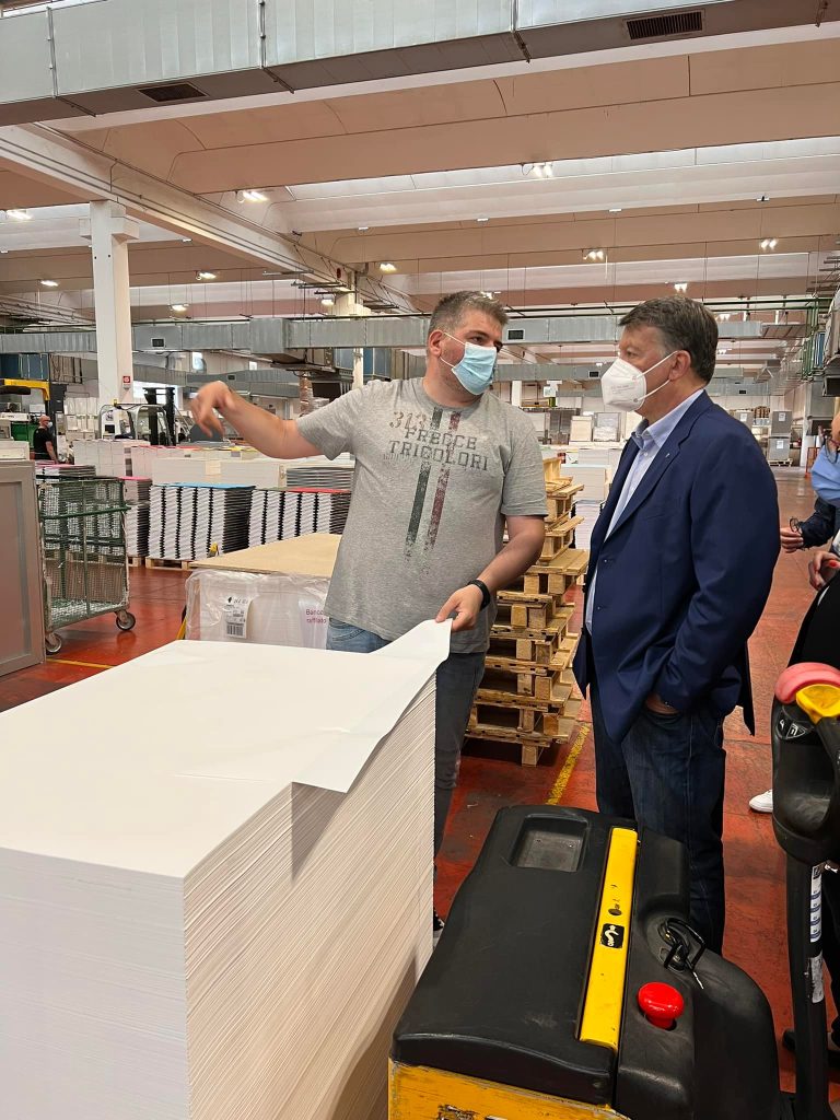 Pierpaolo Bombardieri in visita a Cartiere Fabriano