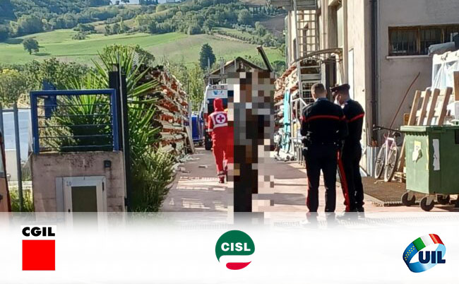 sicurezza sul lavoro comunicato Tolentino Cgil Cisl Uil Marche