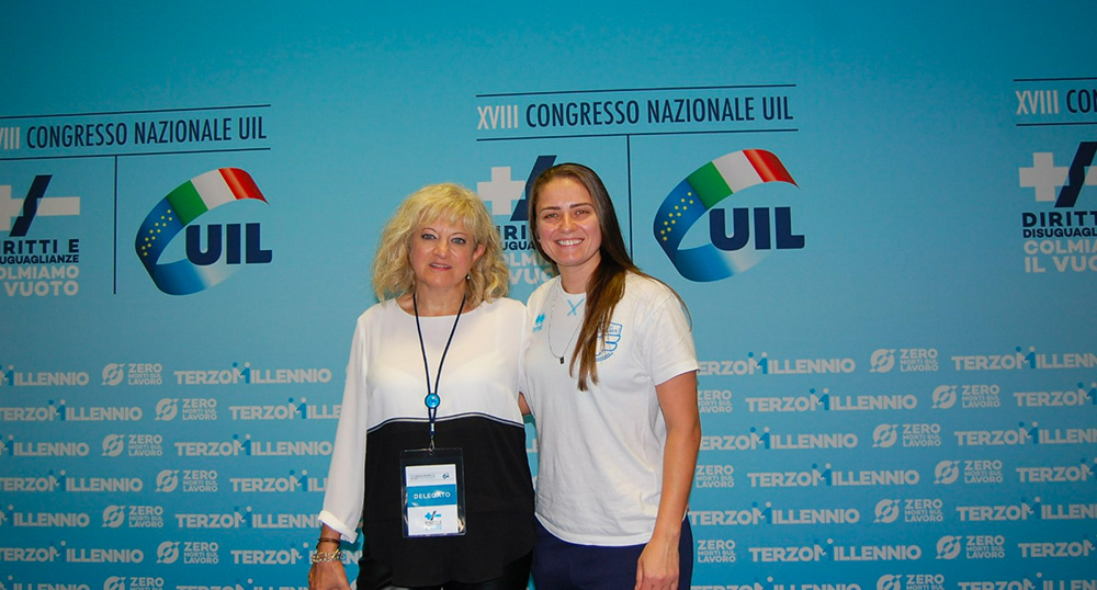 Claudia Mazzucchelli e Tania Santos al Congresso Uil Nazionale