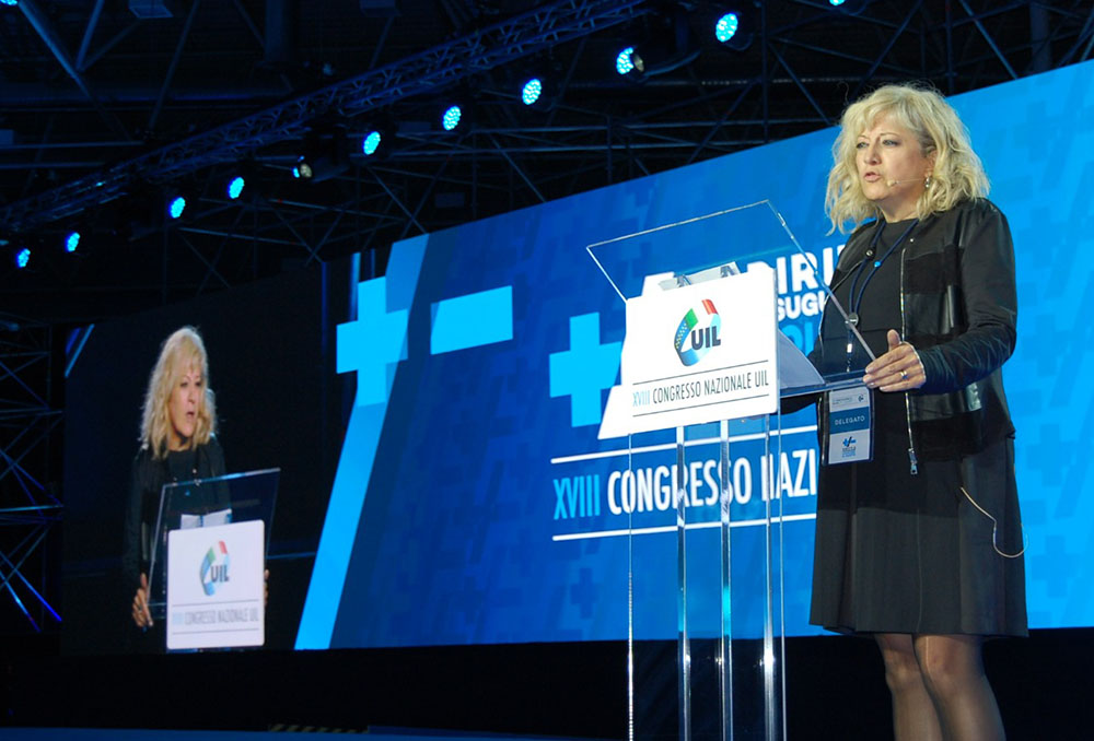 Claudia Mazzucchelli intervento al Congresso Nazionale Uil 2022