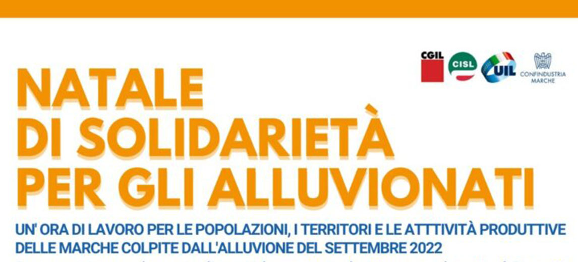 UN’ORA DI LAVORO PER GLI ALLUVIONATI DELLE MARCHE