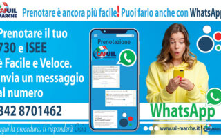 Prenotare al CAF UIL è ancora più facile! Puoi farlo anche con WhatsApp!