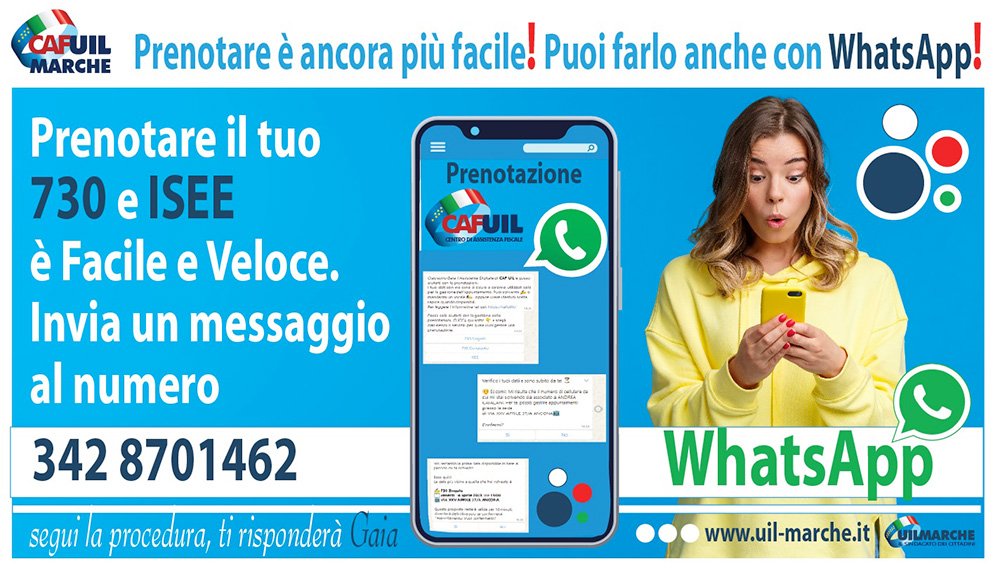 Prenotare CAF UIL con WhatsApp!