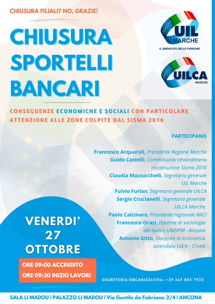 Chiusura sportelli bancari? No grazie!