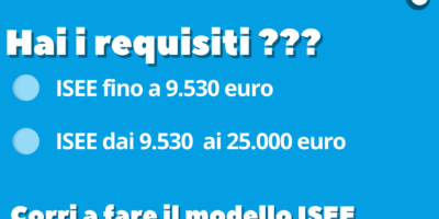 BONUS 200 EURO SULLE BOLLETTE LUCE PER ISEE FINO A 25.000 EURO