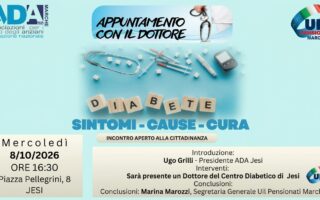 Diabete e prevenzione: a Jesi il primo incontro “Appuntamento con il Dottore”