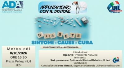 Diabete e prevenzione: a Jesi il primo incontro “Appuntamento con il Dottore”